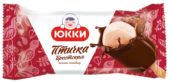 Изображение Мороженое пломбир Юкки птичка брестская эскимо Санта Бремор м/у, 65 г