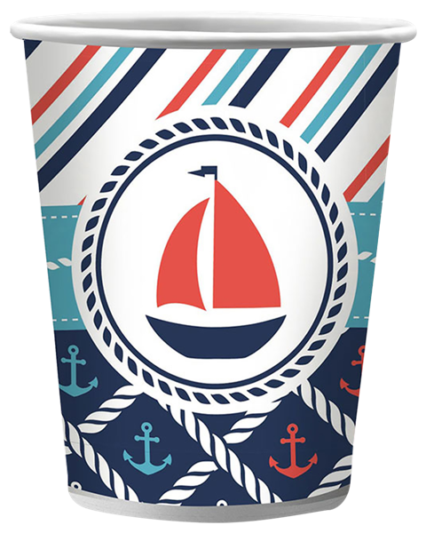 Изображение Одноразовая посуда 250мл НД плэй морское стакан НД Плэй м/у, 6 шт