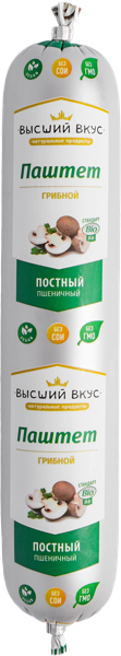 Изображение Паштет ВЕГАН Высший вкус пшеничный Грибы Высший Вкус кор, 200 г