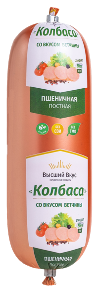 Изображение Колбаса ВЕГАН Высший вкус пшеничная ветчина Высший Вкус п/а, 400 г