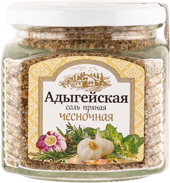 Изображение Соль адыгейская Лобко ИП чесночная Лобко Д.А. ИП с/б, 450 г