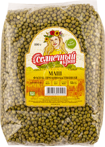 Изображение Фасоль Солнечный край маш Лобко Д.А. ИП м/у, 800 г