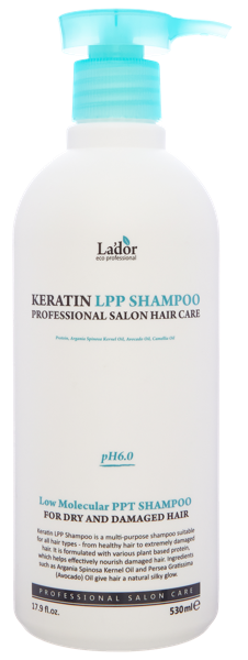 Изображение Шампунь для поврежден волос Ладор кератиновый очищающий Джей Профешнл п/у, 530 мл