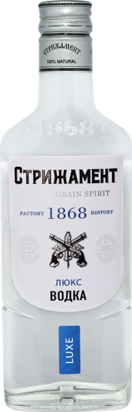 Изображение Водка Спирт Люкс 40% Стрижамент Стрижамент с/б, 0,25 л