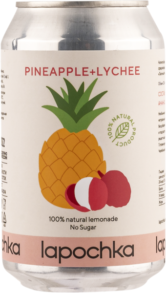 Изображение Напиток негаз Лапочка ананас личи Йист Айлэнд ж/б, 0,33 л