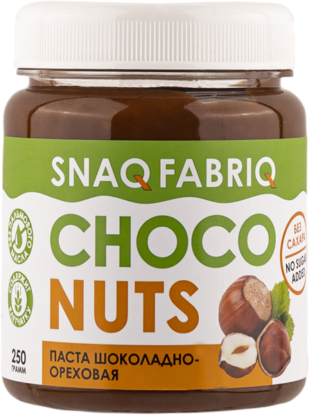 Изображение Паста без сахара Снэк фабрик шоколадно ореховая Фитнес Фуд п/б, 250 г