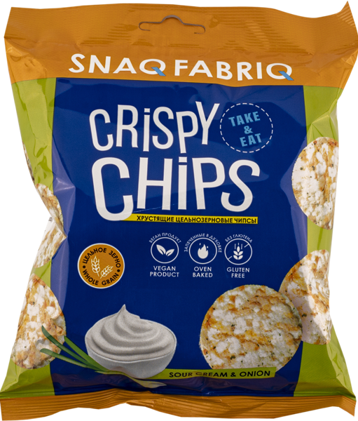 Изображение Чипсы из риса Снэк фабрик сметана лук Фитнес Фуд м/у, 50 г