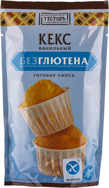 Изображение Смесь для выпечки Тестовъ Без Глютена кекс ванильный Топ Продукт м/у, 250 г