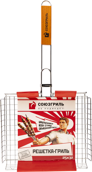Изображение Решетка 25*32см Союзгриль гриль с рег высотой Юпеко к/у, 1 шт