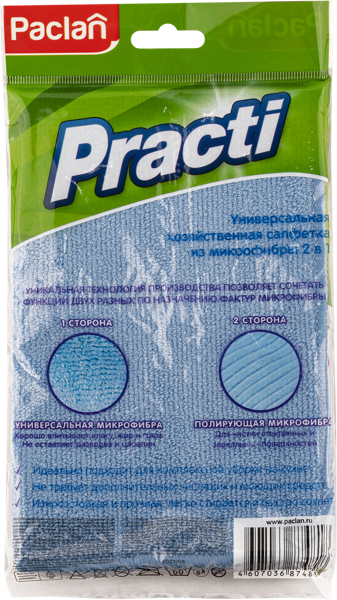 Изображение Салфетка 30см для кухни Паклан 2в1 микрофибра СеДо сп м/у, 1 шт