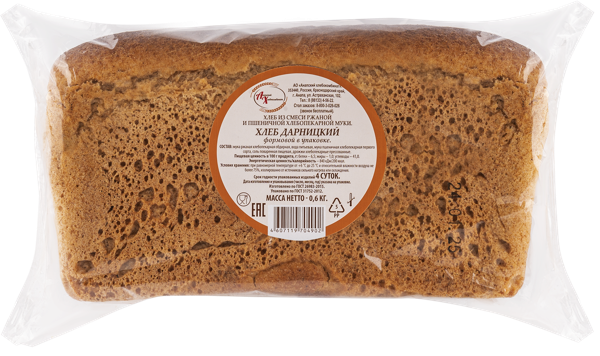 Изображение Хлеб ржано-пшеничный Дарницкий Анапский ХК м/у, 600 г