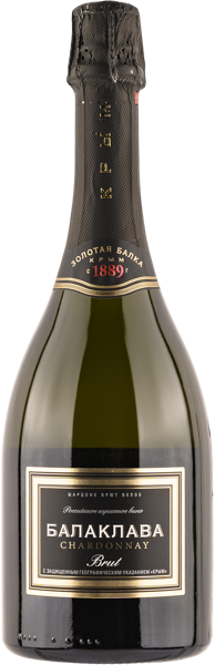 Изображение Вино игристое белое брют Балаклава ЗГУ шардоне резерв Золотая Балка с/б, 0,75 л
