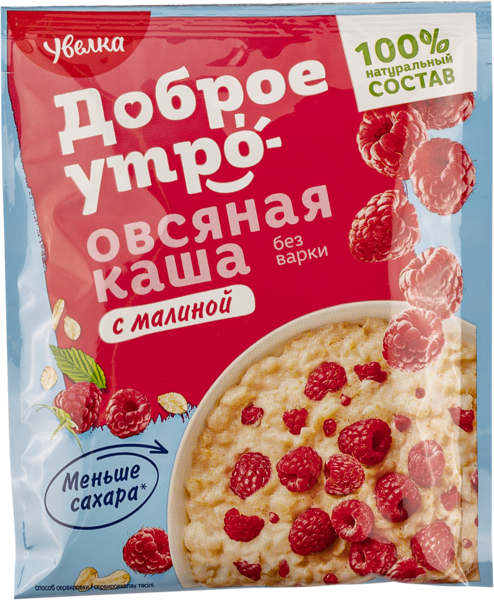 Изображение Каша овсяная Увелка малина Ресурс м/у, 40 г