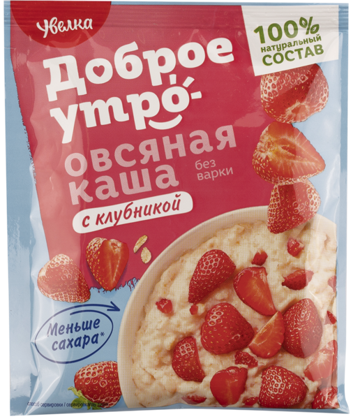 Изображение Каша овсяная Увелка клубника Ресурс м/у, 40 г