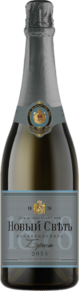 Изображение Вино игристое белое брют Новый Свет коллекционное Новый Свет с/б, 0,75 л