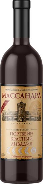 Изображение Портвейн красный сладкий Массандра ЗГУ ливадия Массандра с/б, 0,75 л
