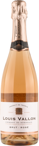 Изображение Вино игристое розовое брют Луи Валлон креман де бордо ЮЖ Бордо с/б, 0,75 л