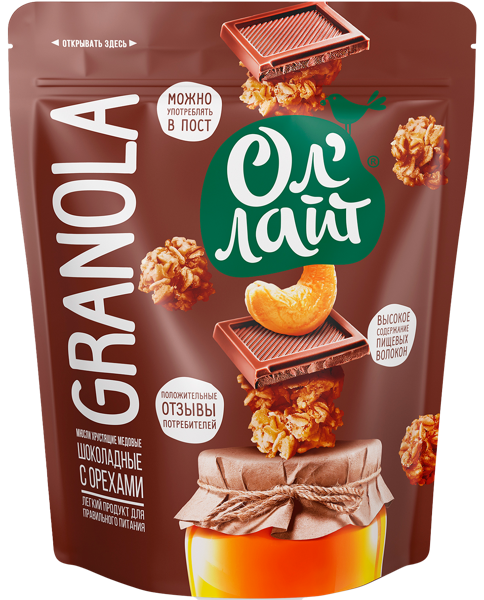 Изображение Мюсли Ол Лайт шоколад орехи медовые НоваПродукт м/у, 280 г