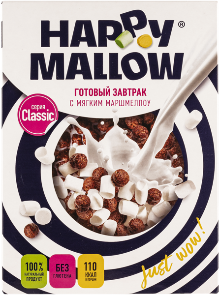Изображение Готовый завтрак Хэппи маллоу шарики с мягк Маршмеллоу МАК-Иваново кор, 240 г