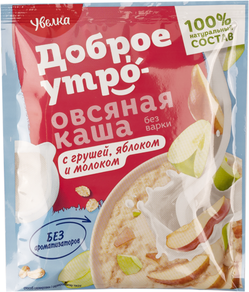 Изображение Каша овсяная с молоком Увелка груша яблоко Ресурс м/у, 40 г