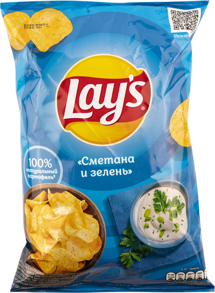 Изображение Чипсы картофельные Лейс сметана зелень Фрито Лей м/у, 140 г