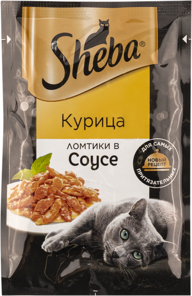 Изображение Корм для кошек Шеба курица ломтики в соусе Марс м/у, 75 г