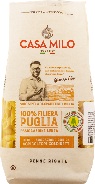 Изображение Макароны из твердой пшеницы Каза мило из Апулии пенне ригате Гр.а.м.м. м/у, 500 г