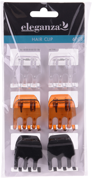 Изображение Заколка для волос Купман крабик черный 3,5см Купман Интернэшнл п/у, 6 шт