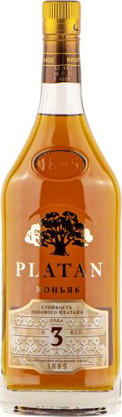 Изображение Коньяк 40% Платан 3 года Кизлярский КЗ с/б, 0,5 л