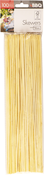 Изображение Шпажки 30см для барбекю Купман бамбук Купман Интернэшнл , 100 шт