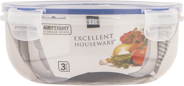 Изображение Контейнер 400-1400мл пластик Купман герметичный круглый Купман Интернэшнл , 3 шт