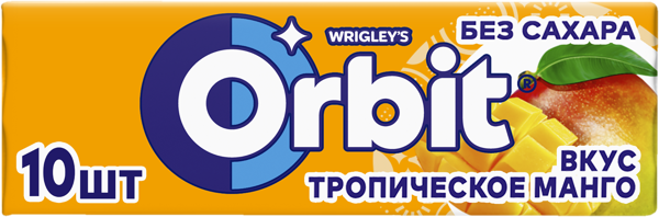 Изображение Жевательная резинка Орбит тропическое манго Марс м/у, 13,6 г