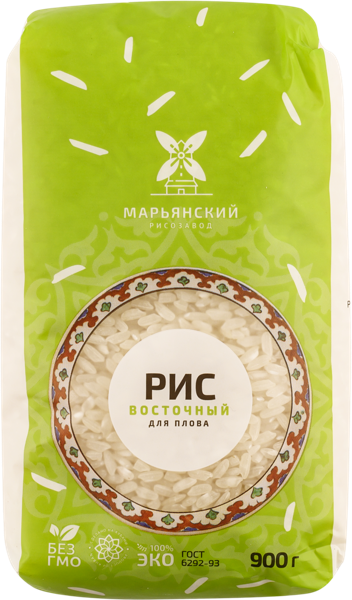 Изображение Рис среднезерный Марьянский рис восточный для плова Агрохим м/у, 900 г