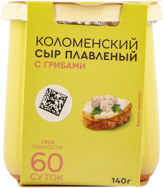 Изображение Сыр 60% плавленый Коломенское с грибами Агрокомплекс к/б, 140 г