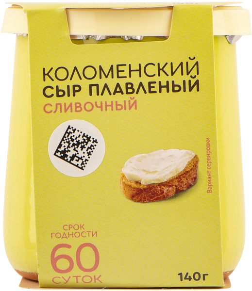 Изображение Сыр 60% плавленый Коломенское Агрокомплекс к/б, 140 г