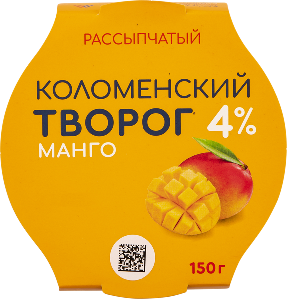 Изображение Творог 4% с вареньем Коломенское манго Коломенское с/б, 150 г