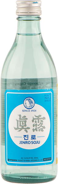 Изображение Спиртной напиток 16,9% Соджу джинро ХайтДжинро с/б, 0,36 л
