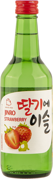 Изображение Спиртной напиток 13% Соджу джинро клубника ХайтДжинро с/б, 0,36 л