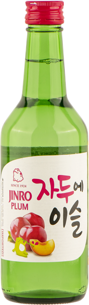 Изображение Спиртной напиток 13% Соджу джинро слива ХайтДжинро с/б, 0,36 л