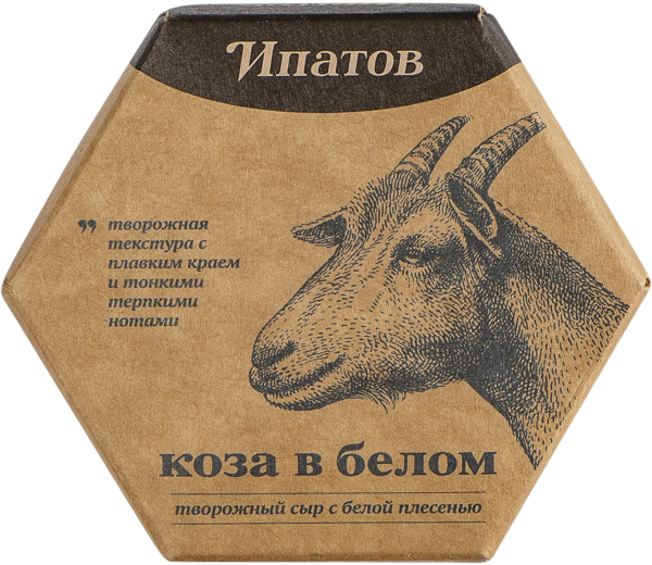Изображение Сыр 55% с плесневой корочкой Ипатов коза в белом Южная сыроваренная компания кор, 110 г