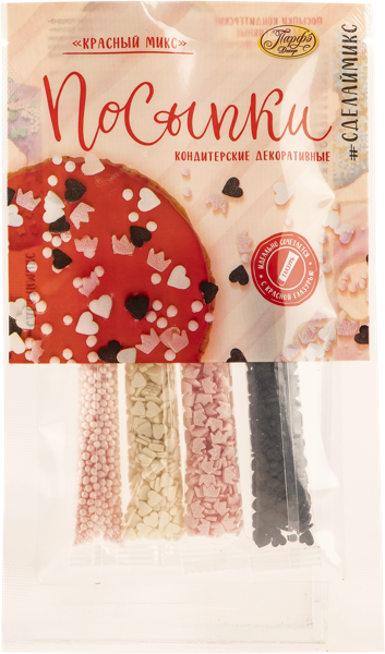 Изображение Посыпка кондитерская Парфэ красный микс Топ Продукт м/у, 20 г