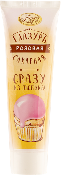 Изображение Глазурь сахарная Парфэ розовая Топ Продукт туба, 120 г