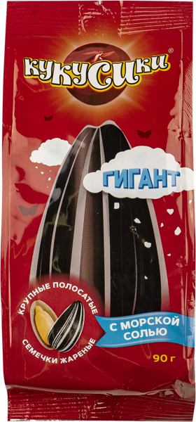 Изображение Семечки подсолнечника Кукусики гигант с морской солью Наникова И.Ю. ИП м/у, 90 г