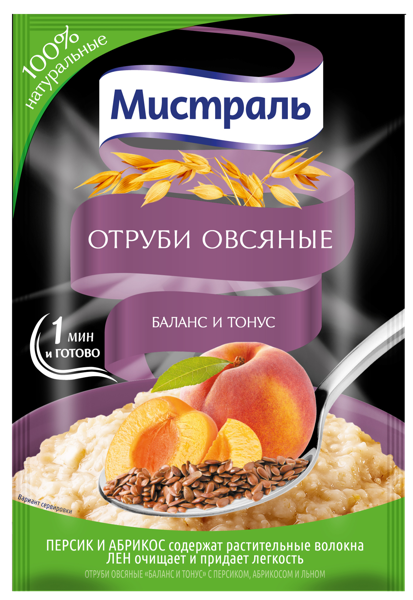 Изображение Отруби овсяные Мистраль баланс и тонус Полинка м/у, 30 г