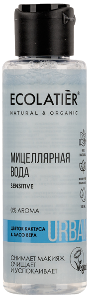 Изображение Мицеллярная вода для лица Эколатье урбан БИО очищающая кактус алоэ ЭкоЛаборатория п/у, 100 мл