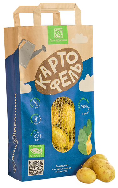 Изображение Корнеплод органический картофель Агронова АО к/у, 2 КГ