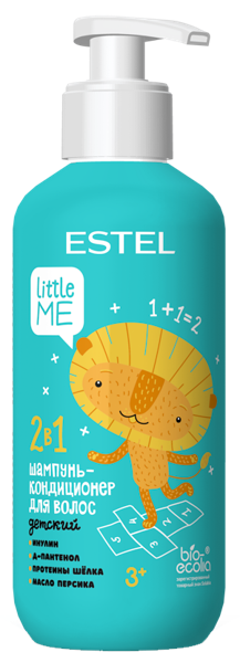 Изображение Шампунь для волос детский 3+ Эстель литтл ми 2в1 протеины шёлка Юникосметик п/у, 300 мл