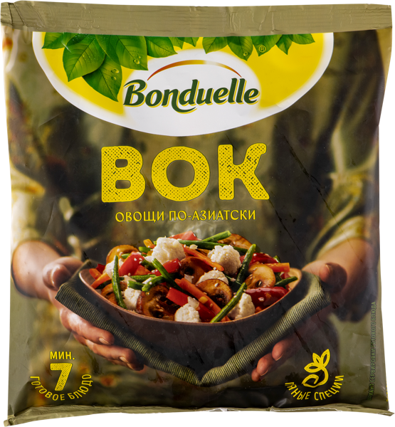 Изображение Овощная смесь замороженная Бондюэль вок овощи по-азиатски Бондюэль ООО м/у, 400 г