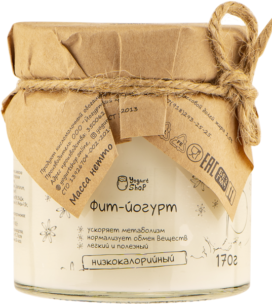 Изображение Йогурт 1,5% без сахара Йогурт Шоп фит Йогурт шоп с/б, 170 г