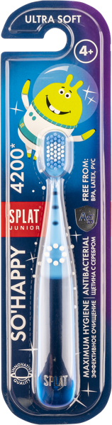 Изображение Зубная щетка детская с 4 лет Сплат джуниор мягкая ионы серебра Сплат Косметика п/у, 1 шт